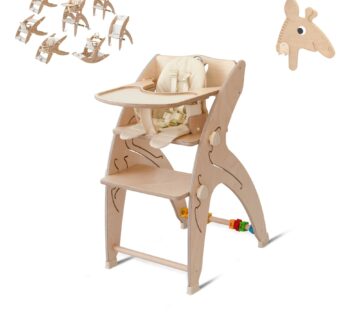 QuarttoLino 7u1 dječja stolica za bebe i djecu Nature sa glavom Žirafe - cover