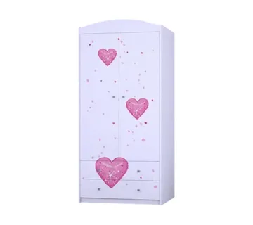 Dječji drveni ormar Happy balerina sa srcem - cover