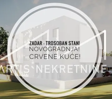 PRILIKA: ZADAR - TROSOBAN STAN, novogradnja, CRVENE KUĆE - cover
