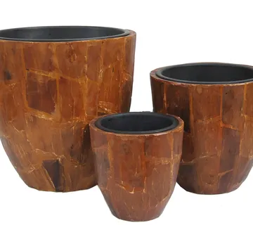 EUROPALMS Deco pot set “AFRICA” 44/32/24cm - cover