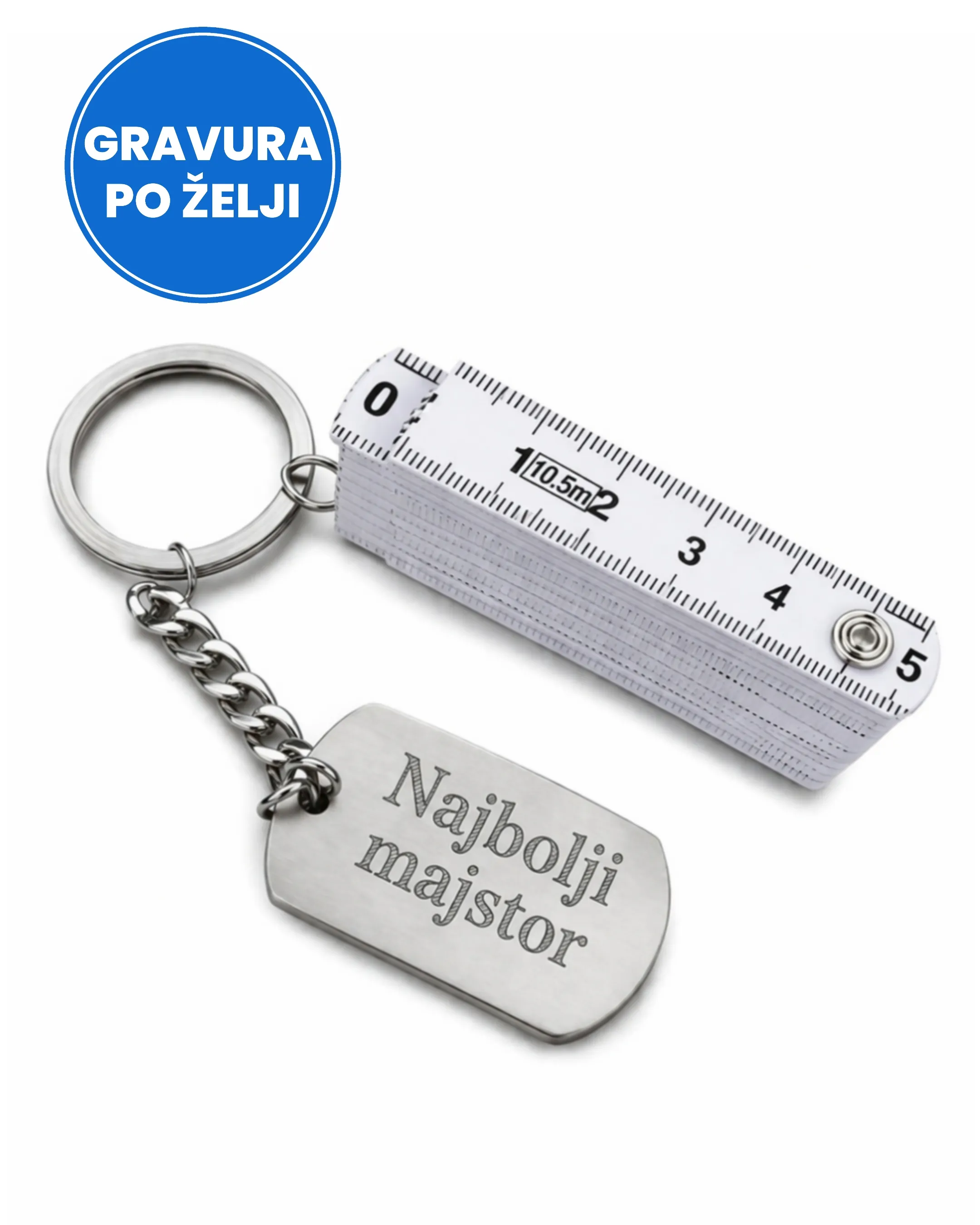 Personalizirani privjesak metar s gravurom po želji - cover