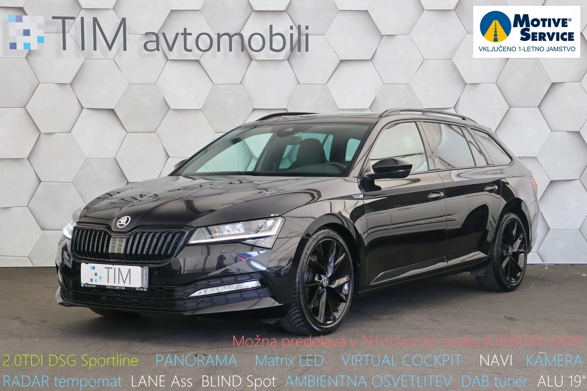 Škoda Superb Combi 2.0TDI DSG Sportline 191KM PANORAMA VIRTUAL - cover