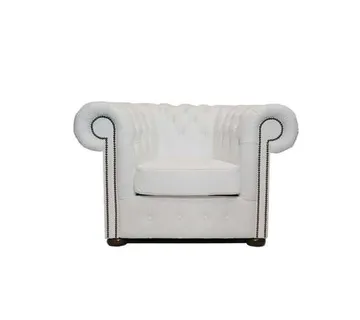 Chesterfield Fotelja Class Leather | 1-sjedište | White - cover