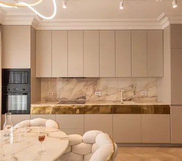 Kuhinja mdf medijapan mat sa dodatkom zlata - cover