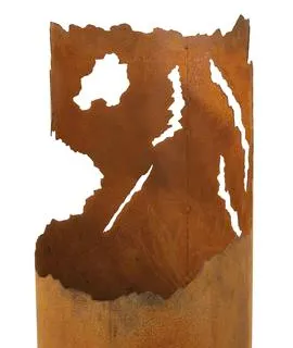 EUROPALMS Fire-column crack decor, rusty, 123cm - cover