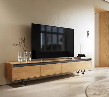 TV Komoda Stonegrace 240 cm, Materijal: Hrast - cover