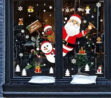 Božićne naljepnice za prozore - Djedica i društvo - cover