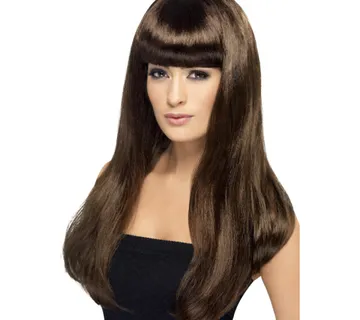 Perika smeđa duga sa šiškama - cover