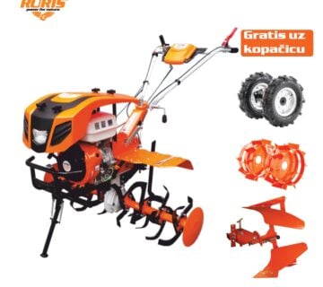 RURIS kopačica 913ACC-13KS (gumeni kotači, noževi-freza, metalni kotači, plug okretni) - cover