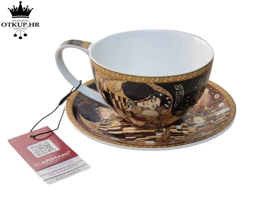 PORCULANSKA ŠALICA I TANJURIĆ GUSTAV KLIMT - NOVO!/ R1, RATE! - cover