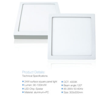 Led panel (lampa) nadgradna kockasta SD-P002S - 300x300mm 24DW, 4000K - cover