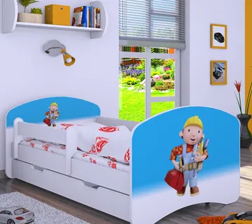 Drveni dječji krevet Happy Bob s ladicom – 160*80 - cover