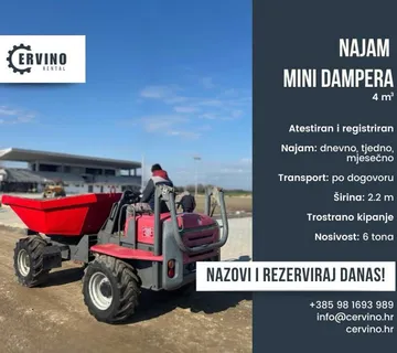 NAJAM mini dampera NEUSON 6001, zapremina 4m3, širina 2.25m - cover