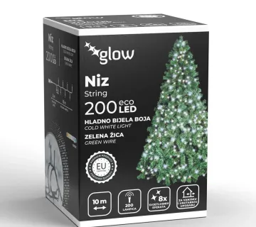 200 LED Božićne lampice – Bijela boja - cover