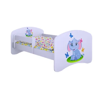 Drveni dječji krevet Happy slonić bez ladice – 160*80 - cover