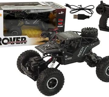 RC Rover 1:16 Car Black Remote Controlled Vehicle - cover