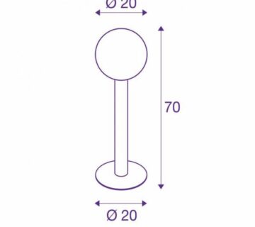Vanjska lampa Gloo Pure 27 Pole SLV 27cm/44cm/70cm - 70cm - cover