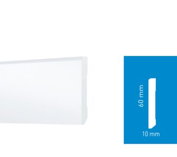 Lajsna za laminat ARBITON Stiq duljine 2,2m - visina od 60 do 80mm - Bijela 60x10mm S0611 - cover