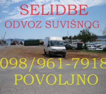 SELIDBE ZADAR, ODVOZ SUVIŠNOG I PRIJEVOZ UNUTAR RH - cover