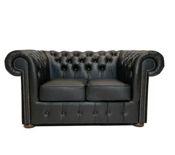 Chesterfield Dvosjed Class Leather | 2-sjedišta | Shiny Black - cover