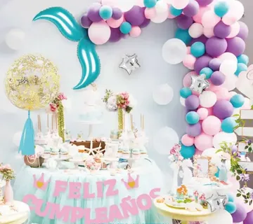 Luk od balona - Mermaid Purple - Blue - cover