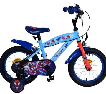 Dječji bicikl Volare Spidey Kids 14" plavi s dvije ručne kočnice - cover