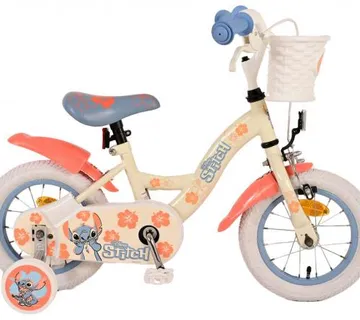 Dječji bicikl Disney Stitch 12" krem-koraljno plava - cover