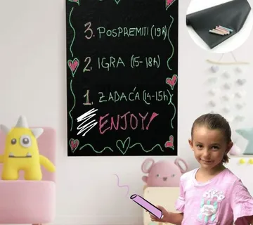 Crna naljepnica za pisanje kredom dimenzija 45 x 200 cm - cover
