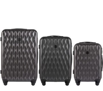WINGS TD190-3 KPL set 3 kofera (l, m, s) tamno siva - cover
