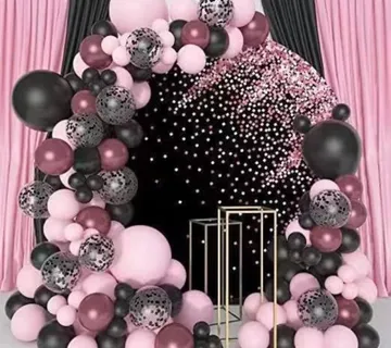 Luk od balona - Black Pink Party set (130 balona u setu) - cover