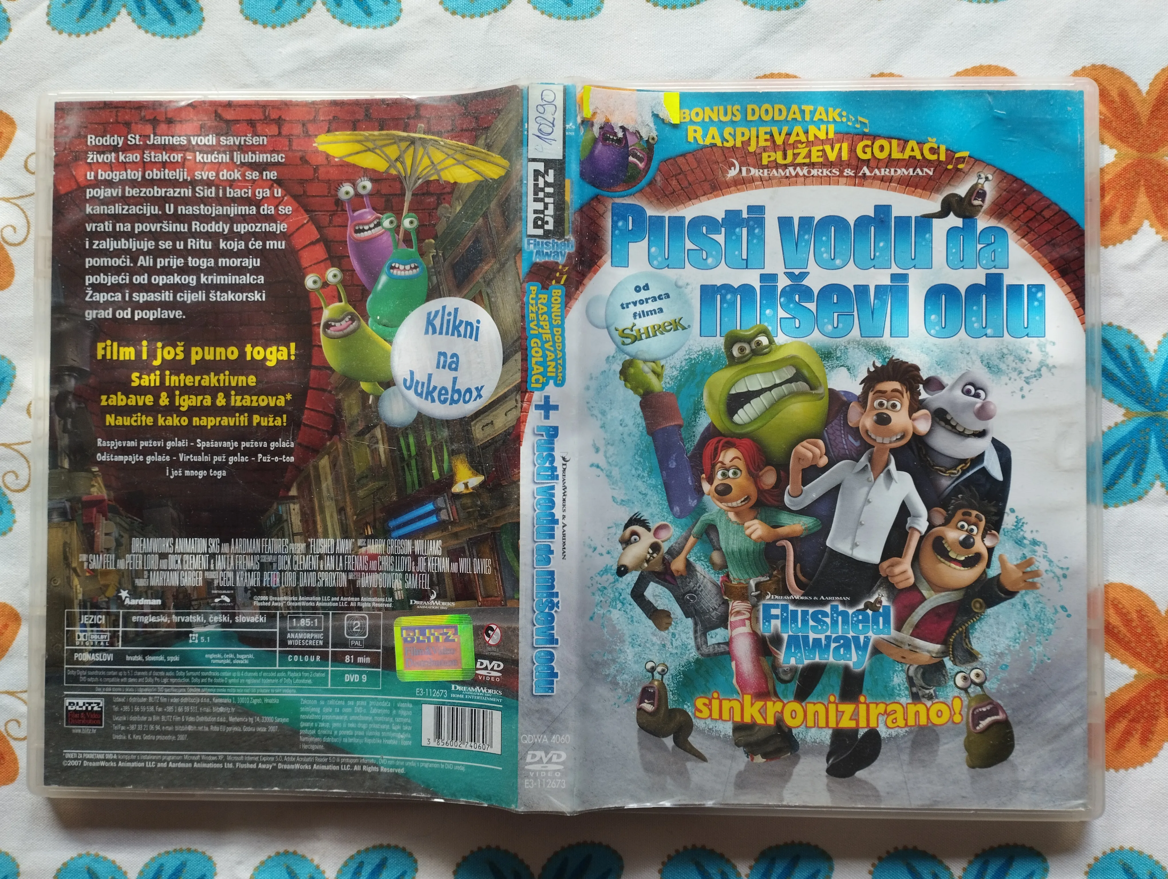 Flushed Away / Pusti vodu da miševi odu   DVD - cover