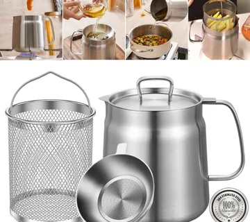 Filter za ulje i tekućine od nehrđajućeg čelika s poklopcem i sitom - cover