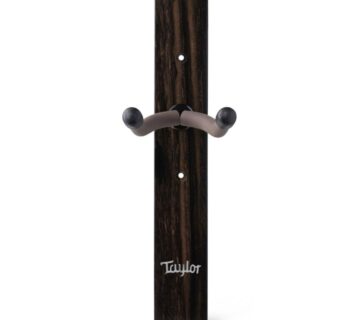 TAYLOR GUITAR WALL HANGER, EBONY, ACRYLIC LOGO INLAY - cover