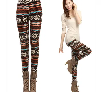 Ženske tople tajice - Snowflake - cover