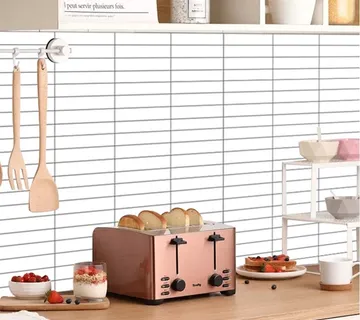 Zidna naljepnica - bijela cigla - imitacija zida - cover