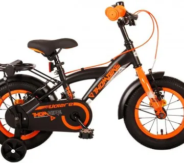 Volare dječji bicikl Thombike 12" s dvije ručne kočnice crno-narančasti - cover