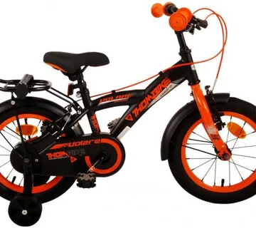Dječji bicikl s dvije ručne kočnice Volare Thombike 14" crno-narančasti - cover