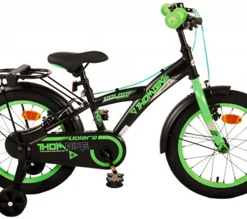 Dječji bicikl Volare Thombike 16" s dvije ručne kočnice crno-zeleni - cover