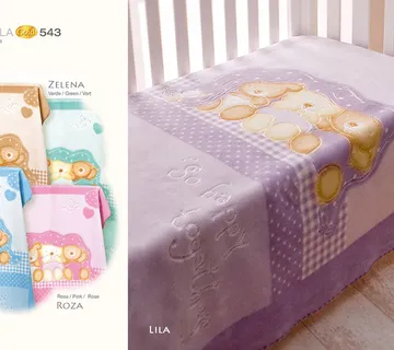 Deka za bebe Perla 543/ 80x110 cm LILA - cover