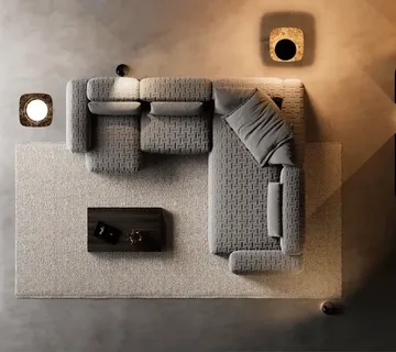 Modularna garnitura Freestyle 360x290cm, Strukturirana tkanina - cover