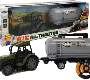 Green Tractor with Milk Tank Trailer Remote Control 2.4G - cover