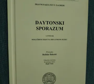Daytonski sporazum : Neslužbeni tekst na hrvatskoj jeziku - cover