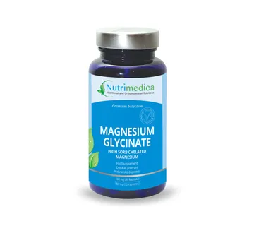 Magnezij glicinat, 180 mg, 90 vcaps, Nutrimedica - cover