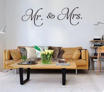 Zidna naljepnica Mr and Mrs 90x30cm - cover