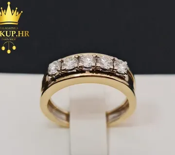 ZLATNI PRSTEN SA 5 DIJAMANATA 5.56G (18K) 0,75ct. /R1, RATE - cover