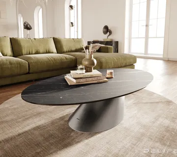 Klub stolić Edge 140x80cm, Materijal: Keramika Laminam Noir Desir - cover