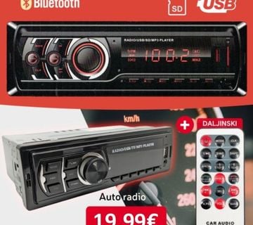 Najjeftiiji BLUETOOTH MP3 FM AUX SD USB WMA AUTO RADIO + RAČUN  - cover