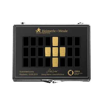 5 x 1 gram zlata (UnityBars) | Heimerle + Meule - cover