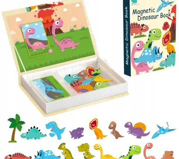 Montessori magnetna slagalica – knjiga s dinosaurima - cover