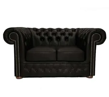 Chesterfield Dvosjed First Class Leather | 2-sjedišta | Matt Black - cover